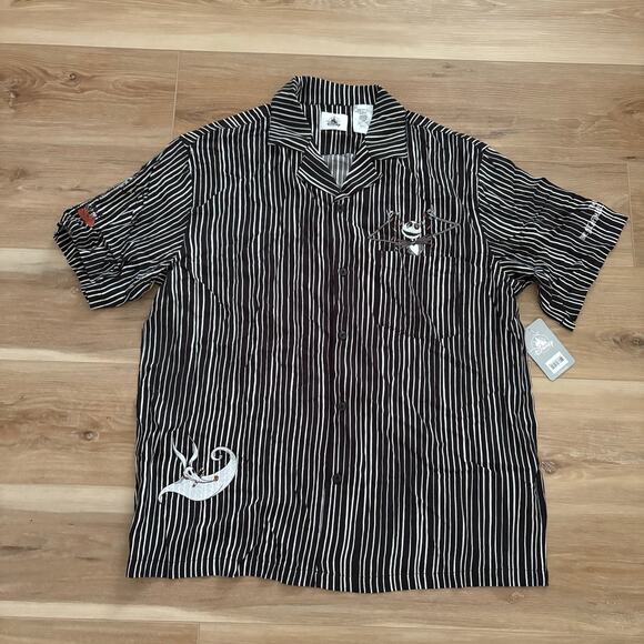 Disney Nightmare Before Christmas Embroidered Button Down Shirt L - Picture 1 of 10
